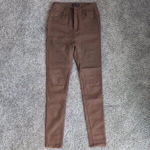 Faux leather skinny pants